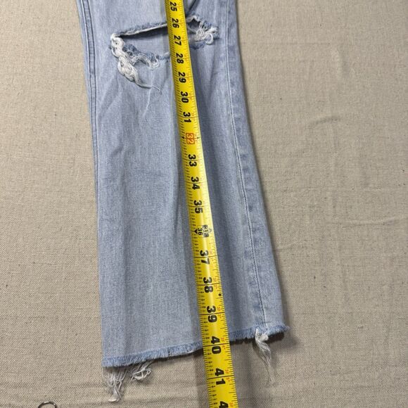 Abercrombie & Fitch Curve Love Ultra High Rise Ankle Straight Jean Sz 28/6 Long - Picture 5 of 7